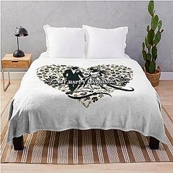 My Happy Marriage Romantic Love Quote for Couples in Love Throw Blanket