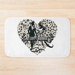 My Happy Marriage - Romantic Love Quote for Couples in Love Bath Mat