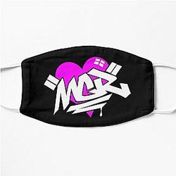 Love mcr pink and white Flat Mask RB1810