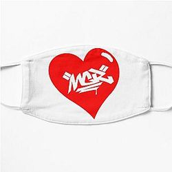 Love mcr red Flat Mask RB1810