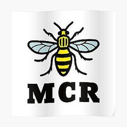 Manchester Bee MCR Poster RB1810