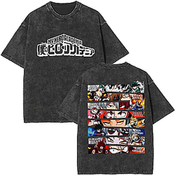 MHA Heroes Strip PTTT1005 Washed  My Hero Academia T-Shirts