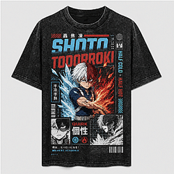 Shoto My Hero Academia Washed T-Shirt My Hero Academia T-Shirts NTT2808