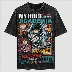 My Hero Academia Vintage Style Washed T-Shirt My Hero Academia T-Shirts NTT2808