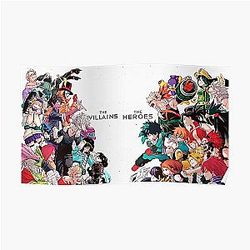 My Hero Academia Posters - My hero academia - heroes vs villains Poster RB2210