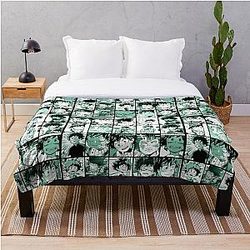 My Hero Academia Blanket - Midoriya Izuku collage color version Throw Blanket RB2210