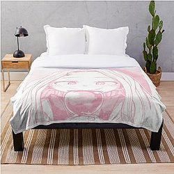My Hero Academia Blanket - Pastel pink Eri Throw Blanket RB2210