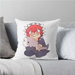 My Hero Academia Pillows - Bukkit shark onesie rock boi! Art by the wonderful @smol_ghosts ❤️ Throw Pillow RB2210