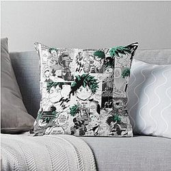 My Hero Academia Pillows - My Hero Academia Deku Manga Collage  Throw Pillow RB2210