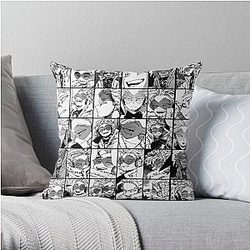 My Hero Academia Pillows - Hawks- manga black and white version Throw Pillow RB2210