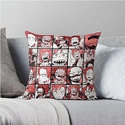 My Hero Academia Pillows - BNHA Kirishima collage - color version Throw Pillow RB2210