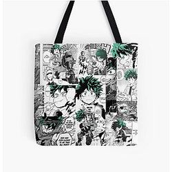 My Hero Academia Bags - My Hero Academia Deku Manga Collage  All Over Print Tote Bag RB2210