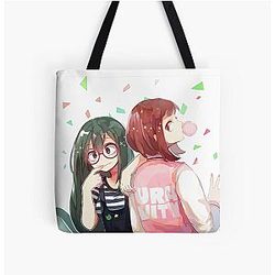 My Hero Academia Bags - Tsuyu + Uraraka All Over Print Tote Bag RB2210