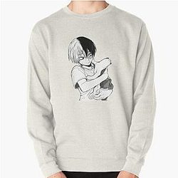 My Hero Academia Sweatshirts - Todoroki with his cat Pullover Sweatshirt RB2210