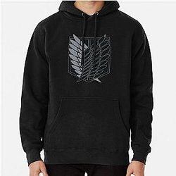 My Hero Academia Hoodies - Exploration Battalion - SNK - B&amp;W Pullover Hoodie RB2210
