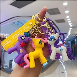 My Little Pony Cartoon Color Unicorn Horse Keychains