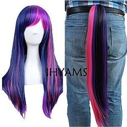 My Little Pony Twilight Sparkle Cosplay Anime Ponytail Wig Cap