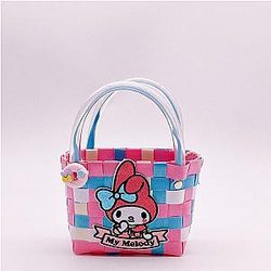 My Melody Cartoon Bunny Pink Flower Hand Basket