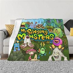 My Singing Monsters Characters In Forest Cartoon Game Blanket