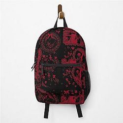 Black and red Nana manga j fashion egl pattern print Backpack