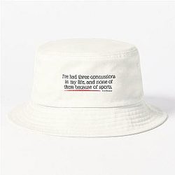 Three Concussions, Zero Sports - Nate Bargatze Quote Bucket Hat