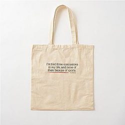 Three Concussions, Zero Sports - Nate Bargatze Quote Cotton Tote Bag