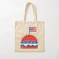 A hamburger is made of beef - Nate Bargatze Cotton Tote Bag