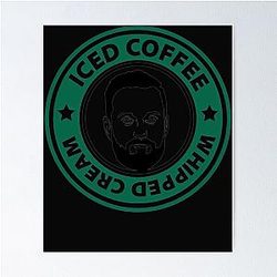 Nate Bargatze Iced Coffee Whipped Cream Poster