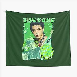 Neon Green Taeyong NCT 127 Vibes Tapestry