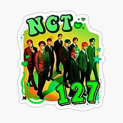 NCT 127 Collage Neon Electric Vibes Sticker