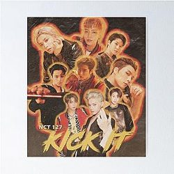 NCT 127 Kick It 80's Style Poster