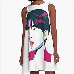 Yushi Nct A-Line Dress Digital Art