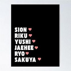 NCT WISH with Member Names Kpop Group Design Poster
