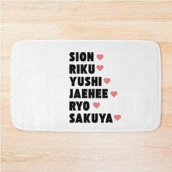 NCT WISH with Member Names K-pop Group Design Bath Mat