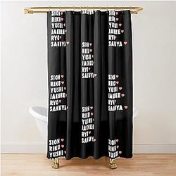 NCT Wish with Member Names Kpop Group Design Shower Curtain