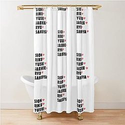 NCT Wish Member Names Kpop Group Design Shower Curtain