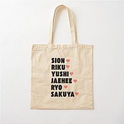 NCT Wish with Member Names K Pop Group Design Cotton Tote Bag