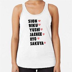 NCT WISH Member Name Kpop Group Racerback Tank Top