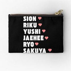 NCT Wish with Member Names Kpop Group Design Zipper Pouch