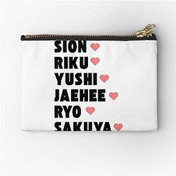 NCT Wish with Member Name Kpop Group Design Zipper Pouch