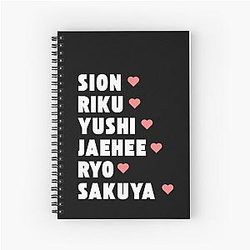 NCT WISH Member Kpop Group Design Spiral Notebook