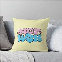 NCT Wish Debut Logo Kpop Merch for Fans Gift for NCTzens Throw Pillow