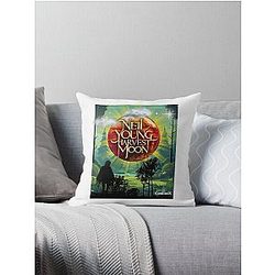 Neil Young Harvest Moon Throw Pillow