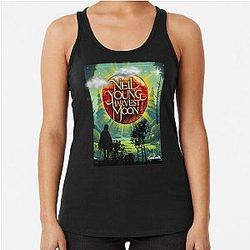 Neil Young Harvest Moon Racerback Tank Top