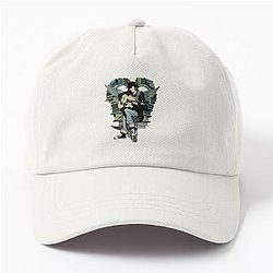 Neil Young with books and wings Dad Hat