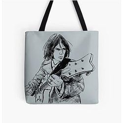 Neil Young        All Over Print Tote Bag