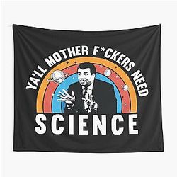 Neil deGrasse Tyson Black Shirt Tapestry
