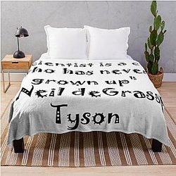 Neil deGrasse Tyson Black Throw Blanket