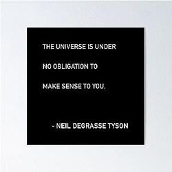 Neil DeGrasse Tyson The Universe Senses Poster