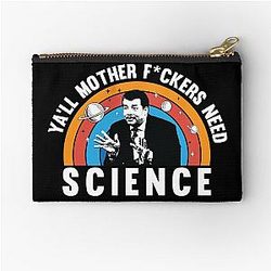 Neil deGrasse Tyson Black Shirt Zipper Pouch